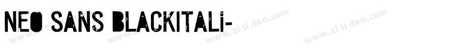 Neo Sans BlackItali字体转换